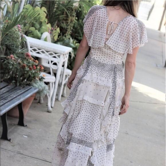 Free People Paqueta Island Dotted Ruffled Tiered Dress - Picture 6 of 7